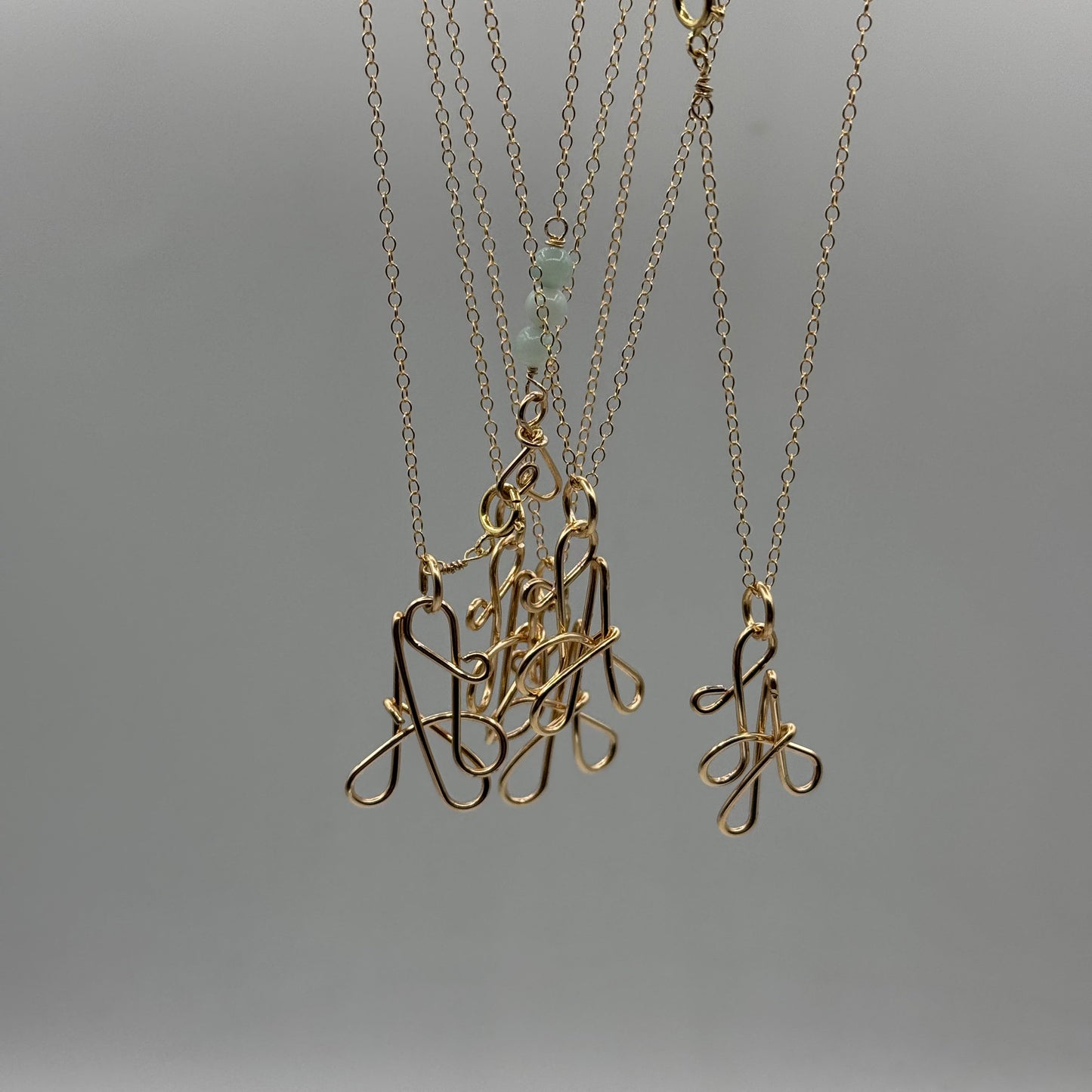 LA Script pendant necklace