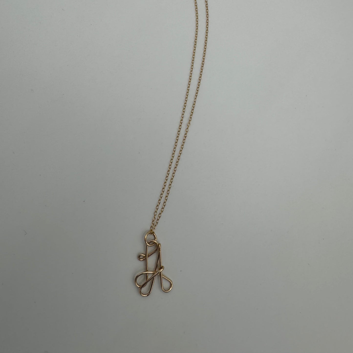 LA Script pendant necklace