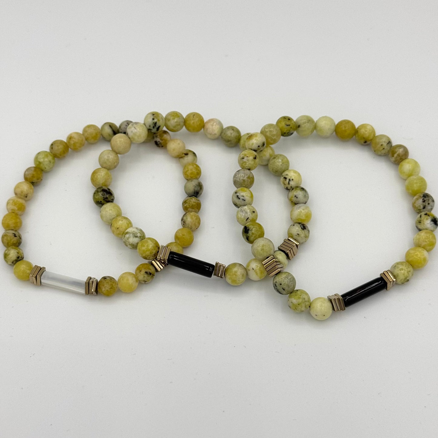 Yellow Dalmation Jasper Bracelet