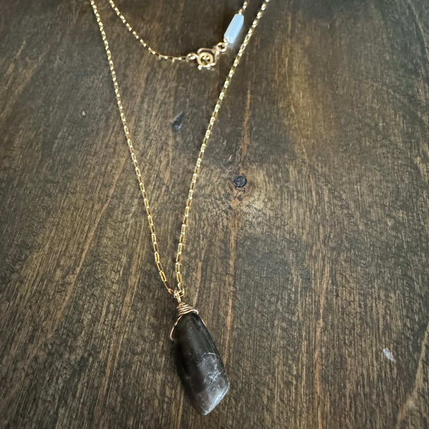 Black Moonstone w/ Mother of Pearl bar