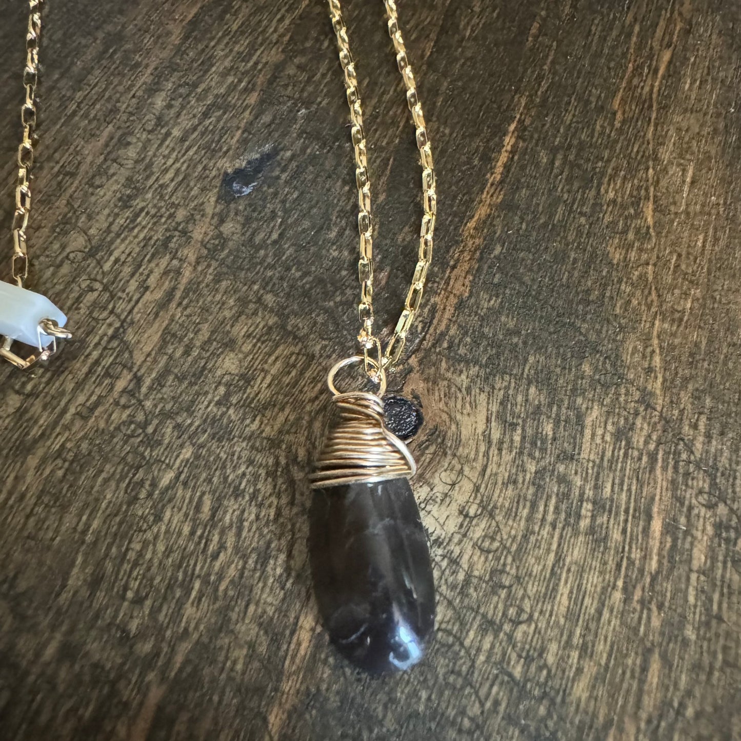Black Moonstone w/ Mother of Pearl bar