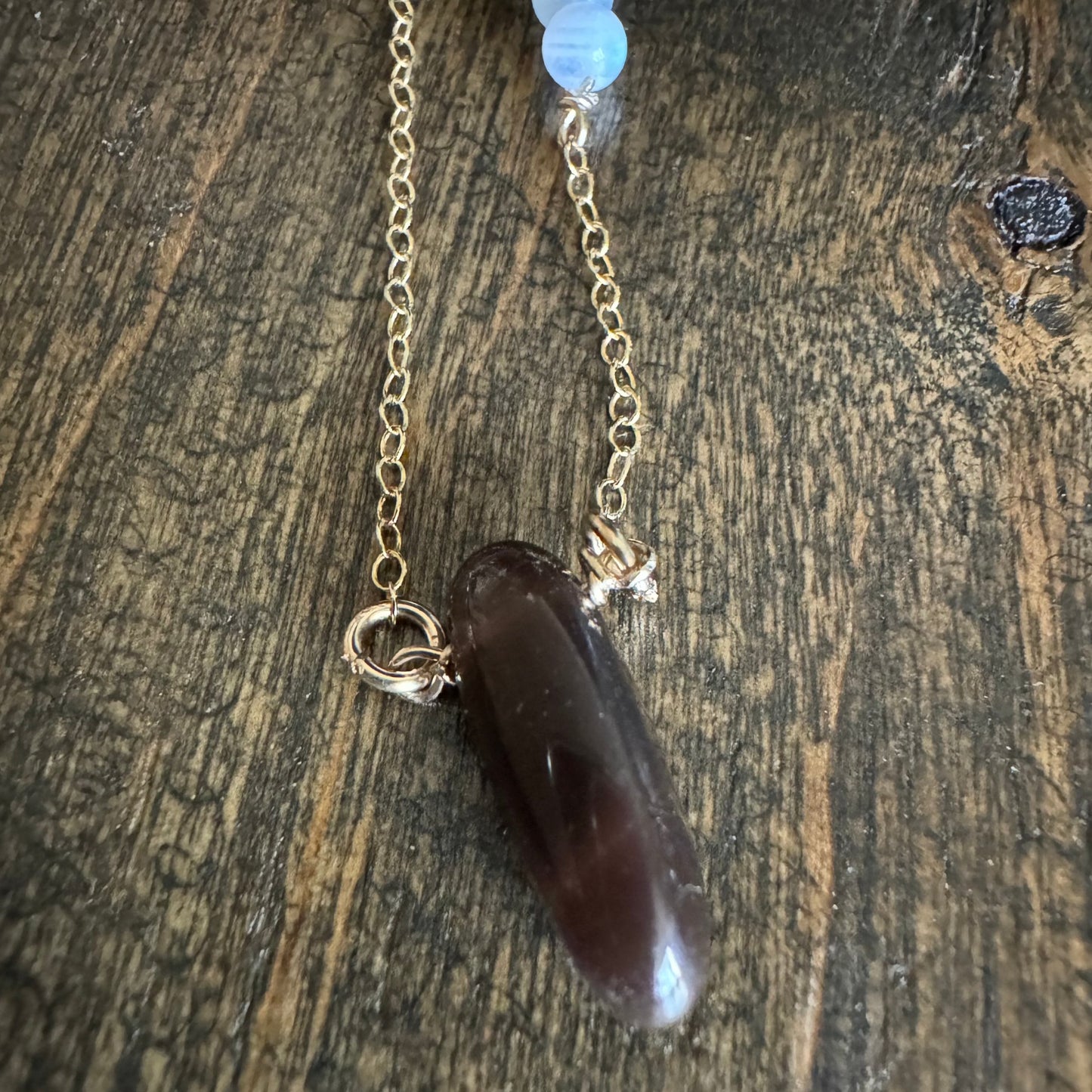 Black Moonstone Gold Filled Necklace