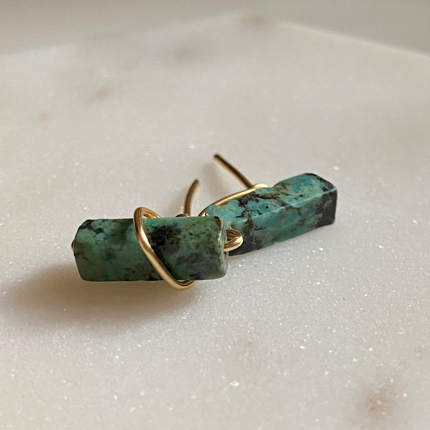 African Turquoise Studs