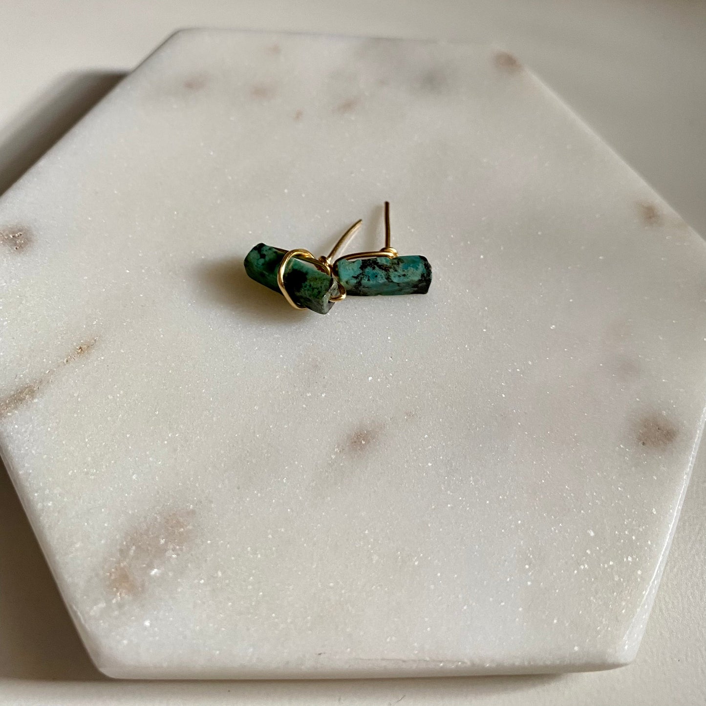African Turquoise Studs