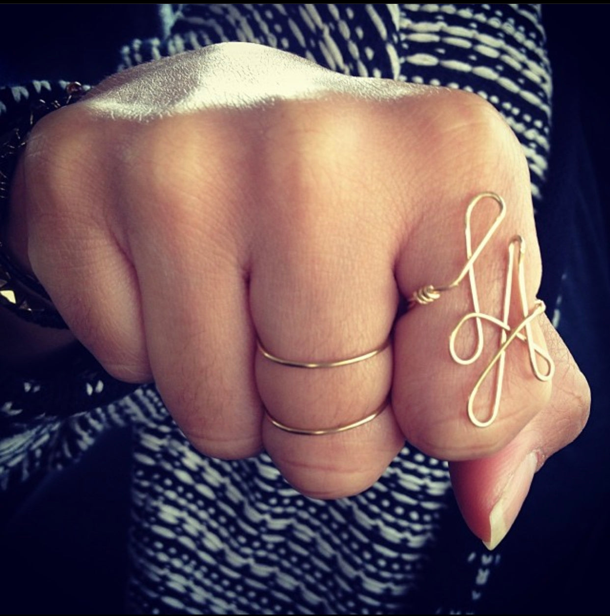 LA, Los Angeles, Hand Scripted Ring