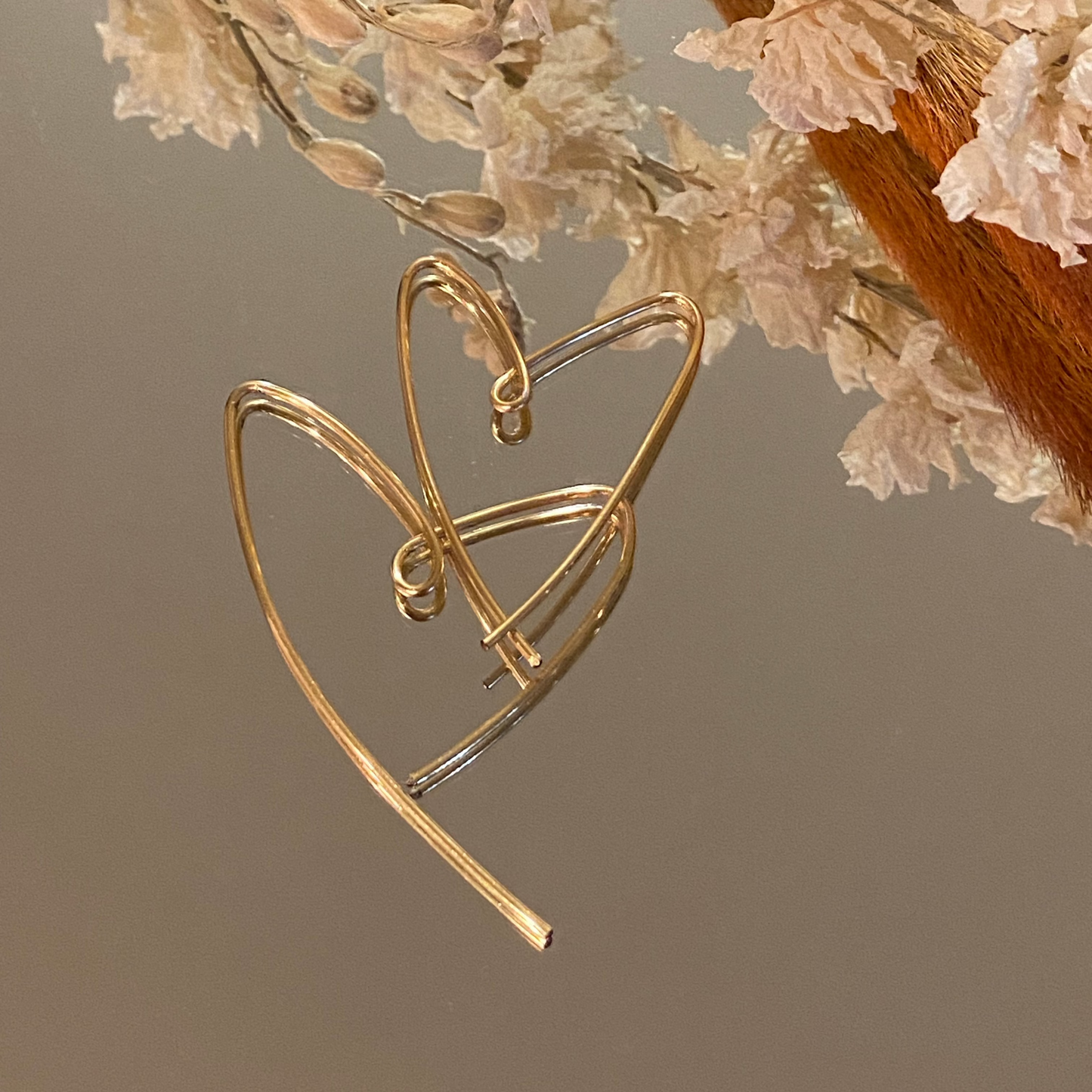 Heart Thread Earrings