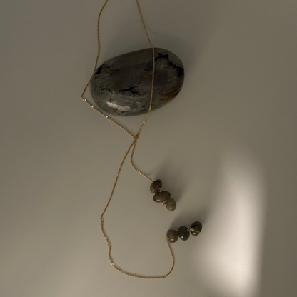 Infinite - Lariat necklace with Labradorite