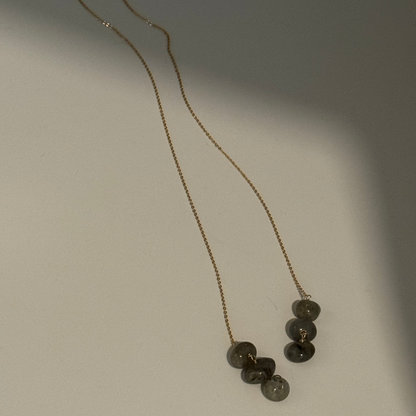 Infinite - Lariat necklace with Labradorite