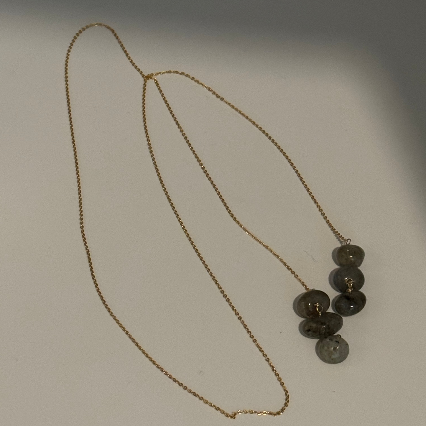 Infinite - Lariat necklace with Labradorite