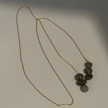 Infinite - Lariat necklace with Labradorite