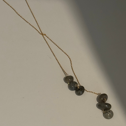 Infinite - Lariat necklace with Labradorite