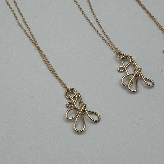 LA Script pendant necklace