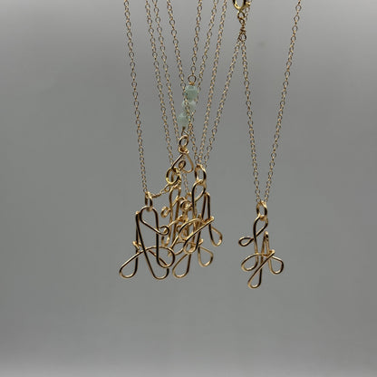 LA Script pendant necklace
