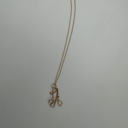 LA Script pendant necklace