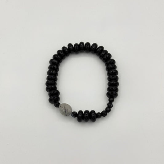 Obsidian stretch bracelet