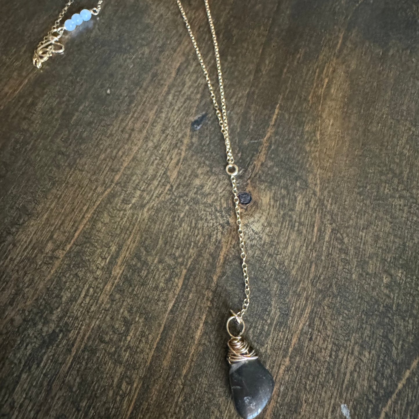 Black Moonstone Necklace Lariat