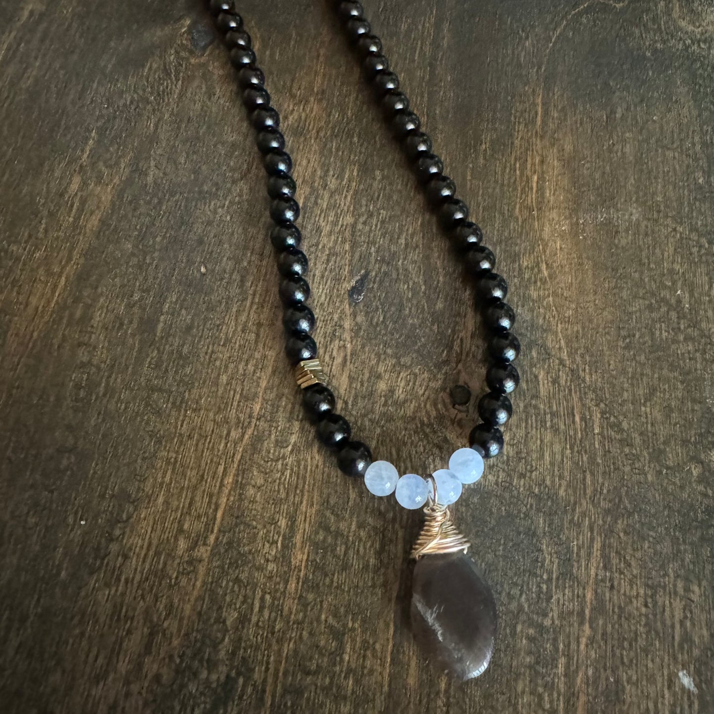 Black Moonstone & Tourmaline