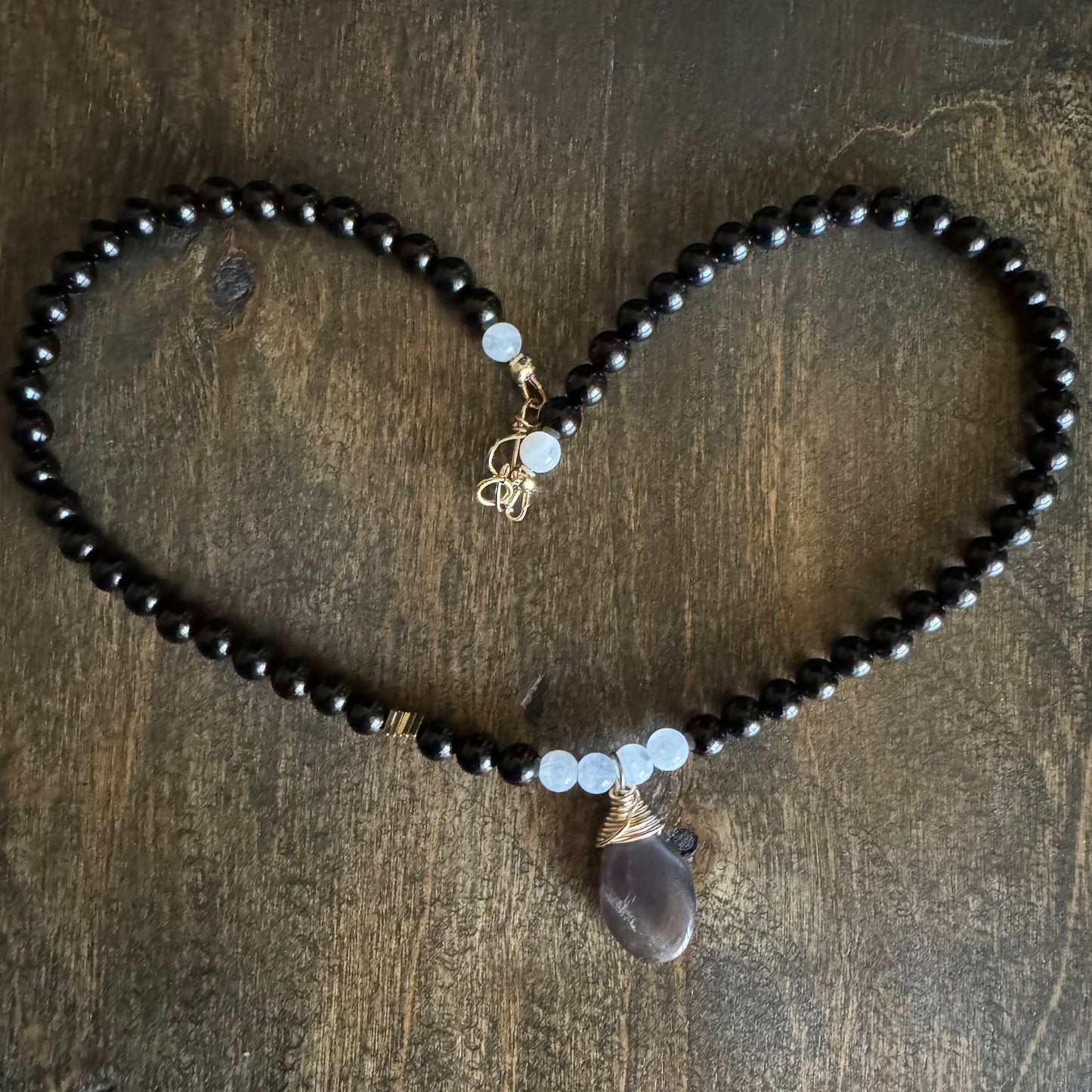 Black Moonstone & Tourmaline