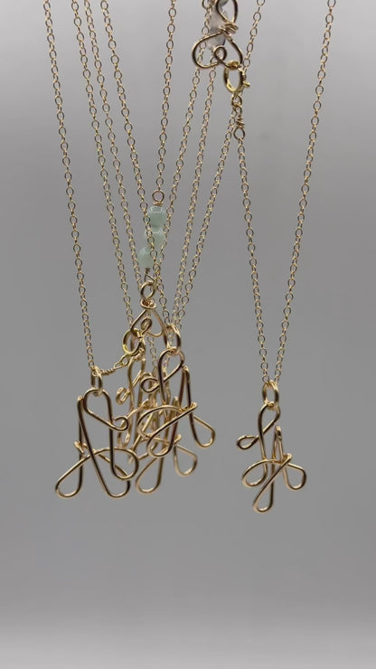 LA Script pendant necklace