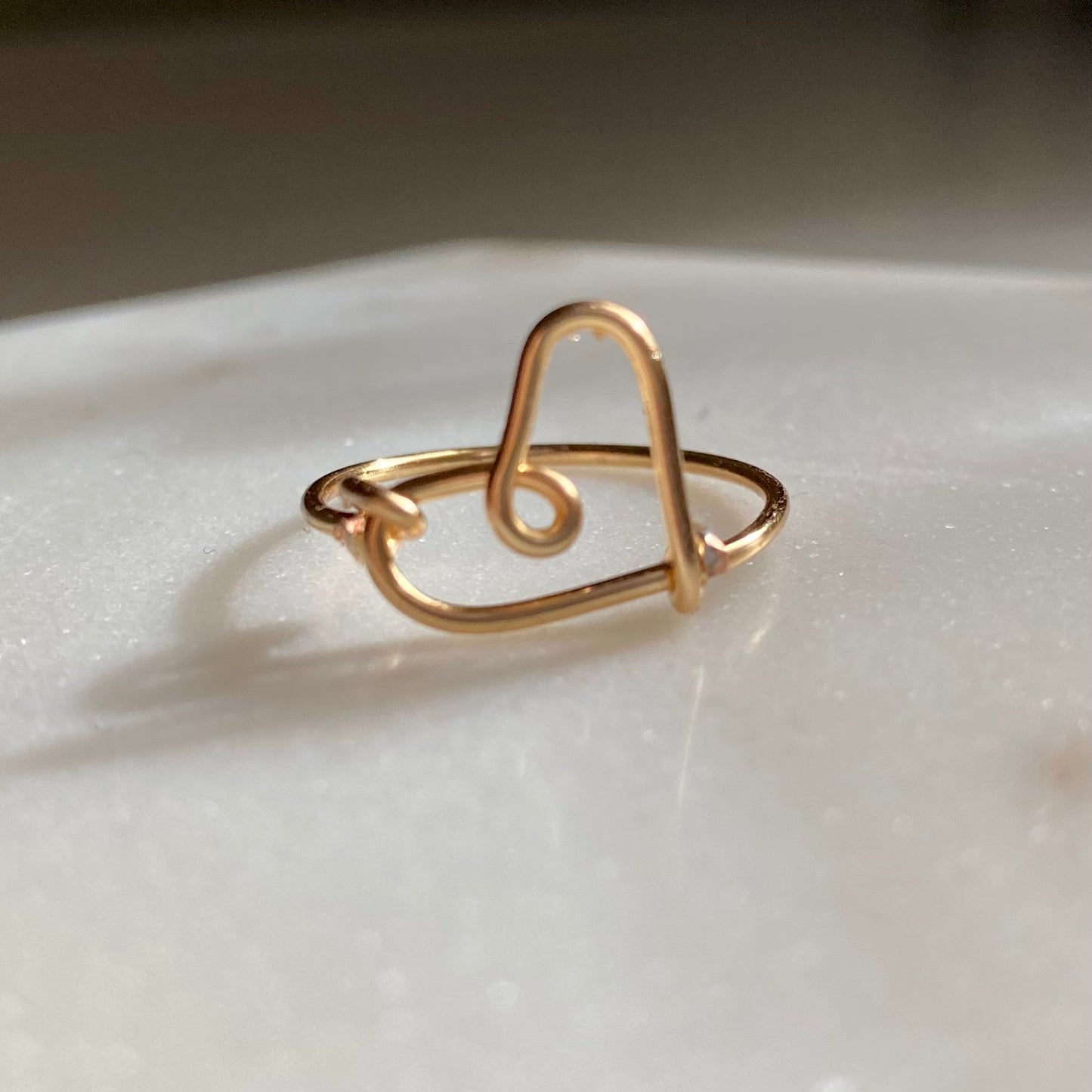 Dainty Wire wrapped Heart shaped ring