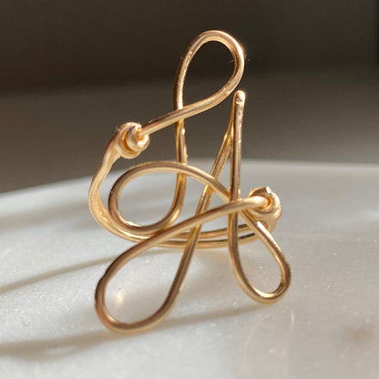 LA, Los Angeles, Hand Scripted Ring