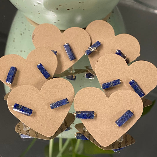 Lapis Lazuli Bar Studs