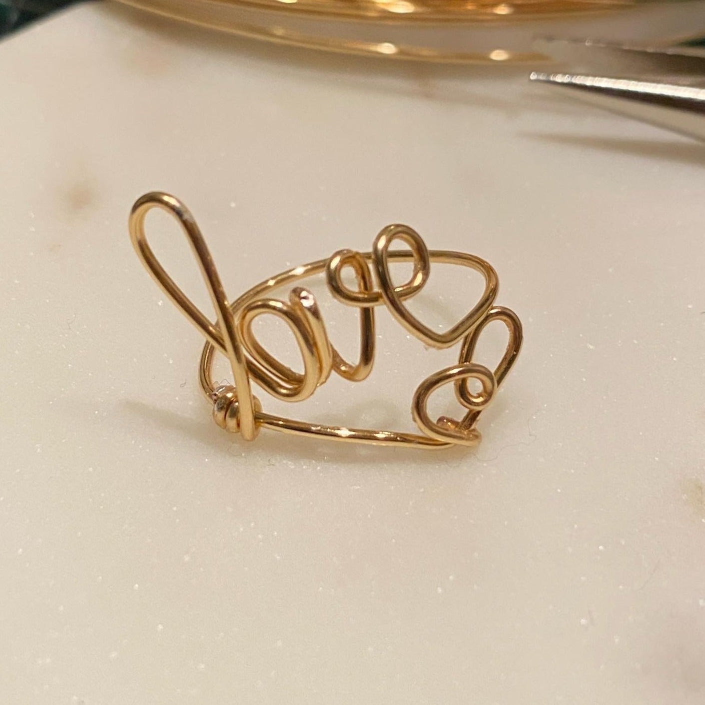 Scripted Love Ring