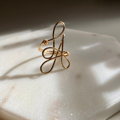 LA, Los Angeles, Hand Scripted Ring
