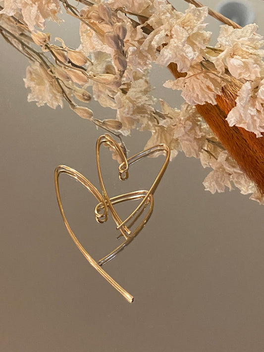 Heart Thread Earrings